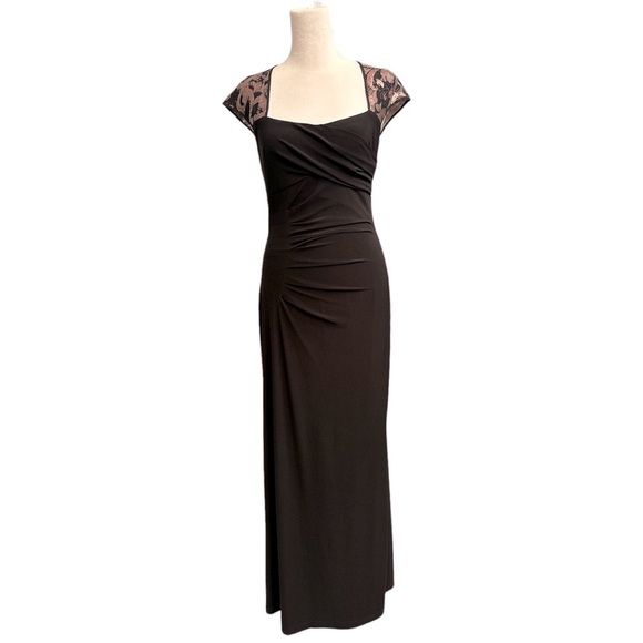 Lauren Ralph Lauren Black Evening Gown Size 2 - Picture 3 of 16